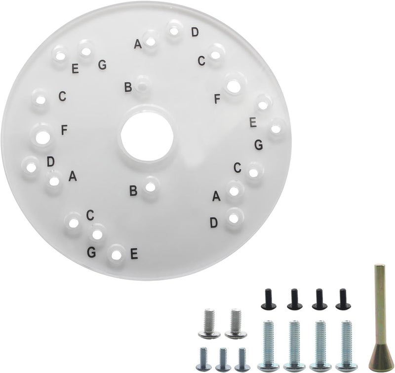 UYZO Dia 6-1/2" Router Base Plate with Letter-Marked Holes, Fits for Porter Cable, Craftsman, Dewalt, Hitachi, Ryobi (71369) - Image 1